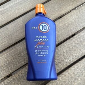 Blue and Orange Hair Care Solution